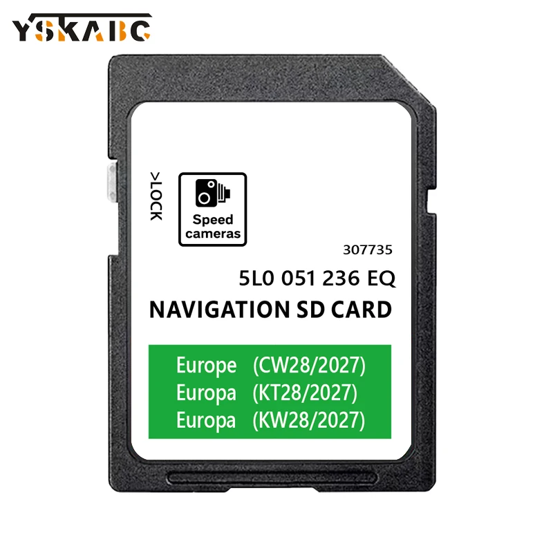 Für Skoda Amundsen MIB2 SAT NAV SD-Karte 32GB Europa UK 2027 5L0051236EQ Navigationskarten Deutschland Frankreich