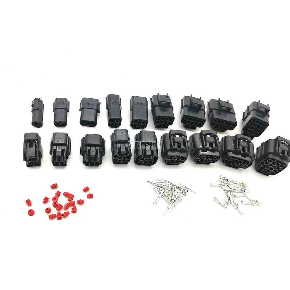 

1P/2P/3P/4P/6P/8P/10P/12P/16P Way Waterproof Connector Car Modification Plug Socket Terminal for Tyco Type