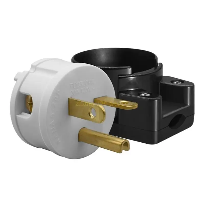 M5TD NEMA 5 20p Plug 20a 125v 90 درجة يدورات الموصلات 20A 125V T Blade لمشاريع الأسلاك الكهربائية #2