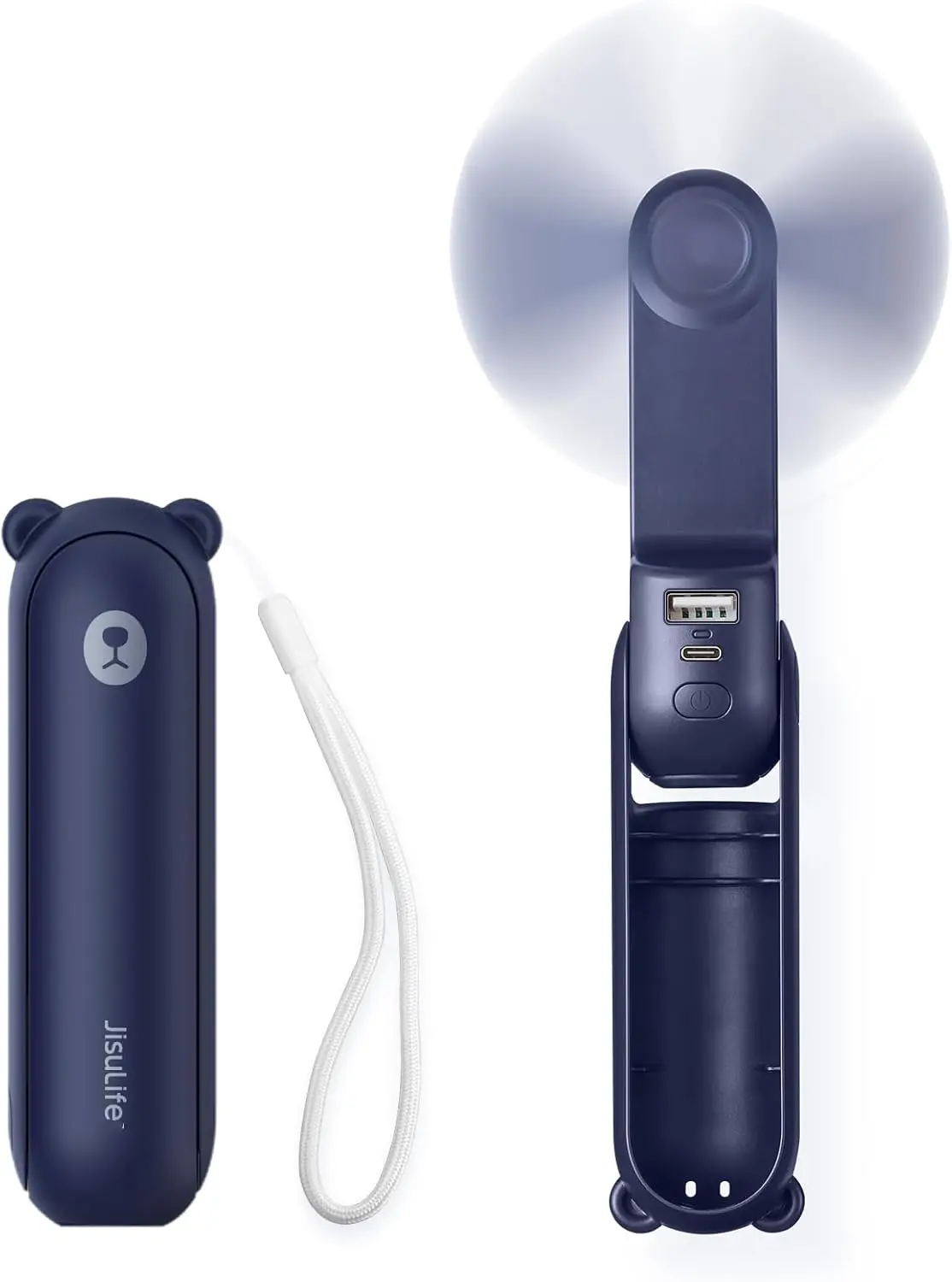 

3-in-1 Mini Fan, Power Bank & Flashlight, 19H Cooling, USB Rechargeable, Pocket-Sized for Travel, Summer Gifts for Women
