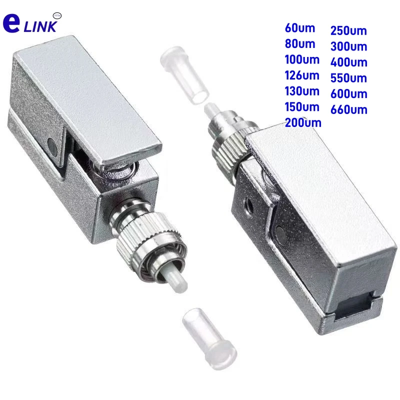 

FC bare fiber optic adapter 5pcs square silver metal FC UPC bare optical fibre coupler 200um 250um 400um 550 600um free shipping