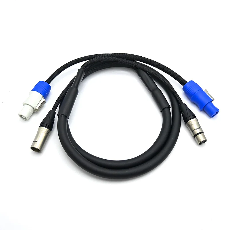 

Высококачественный гибридный кабель DMX и Power 3G1.5 Powercon 3-контактный комбинированный кабель XLR Lighting для освещения сцены DJ