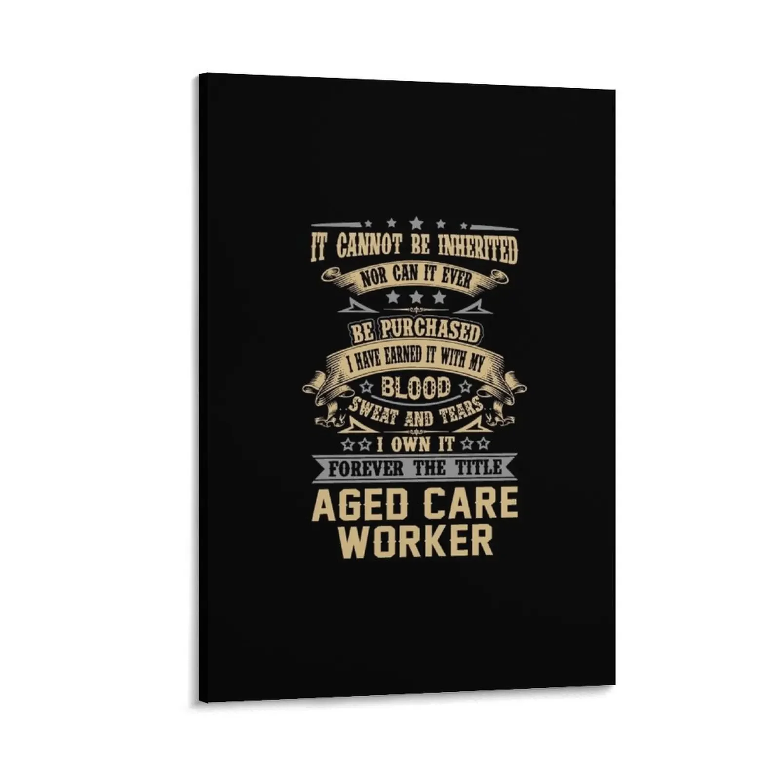 

Aged Care Worker T Shirt - Forever The Title Job Gift Item Tee Canvas Painting posters for room Decorative painting for bedroom