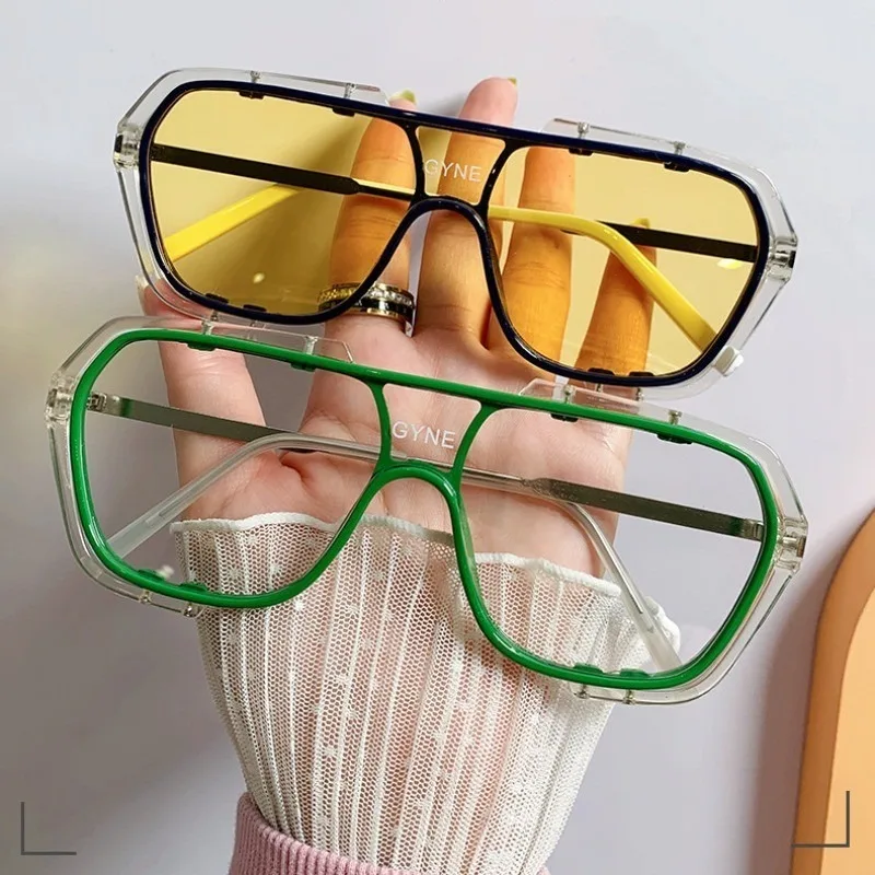 

2PCS Oversized Sunglasses for Women Men Retro Black Sun Glasses Metal Frame UV400 Shades Eyewear
