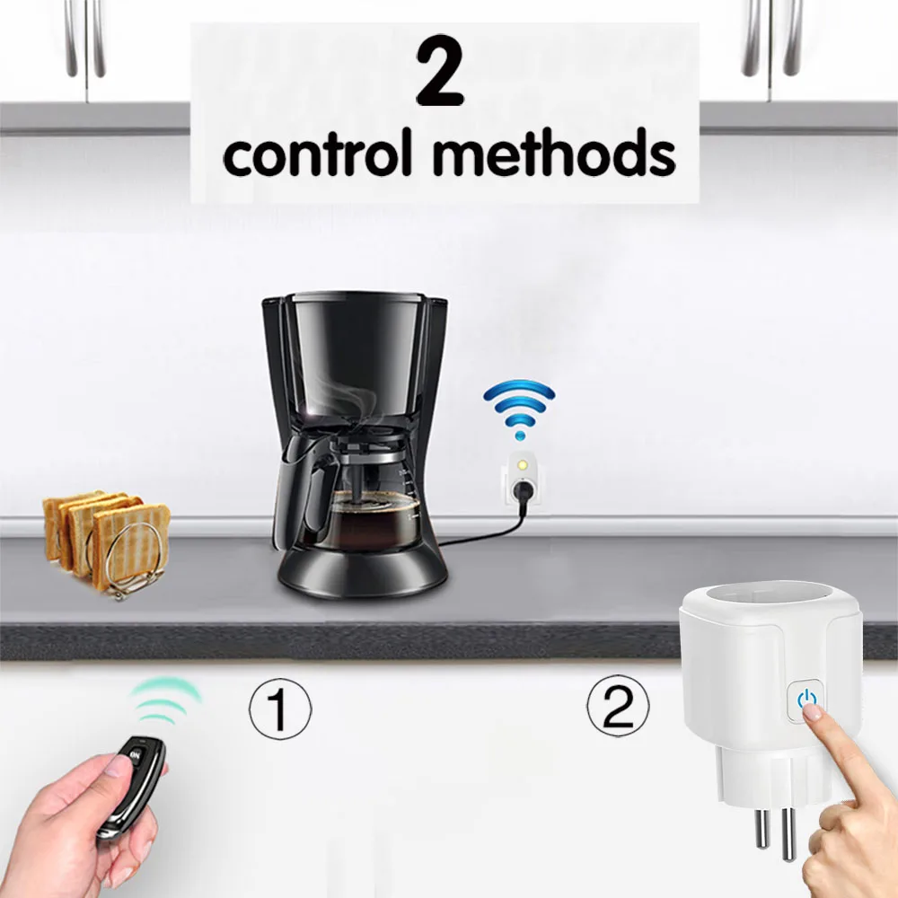 Wireless Smart Remote Control Socket Switch 220V 4000W 16A EU FR Universal Plug Remote ON OFF Electrical Outlets for Lighting