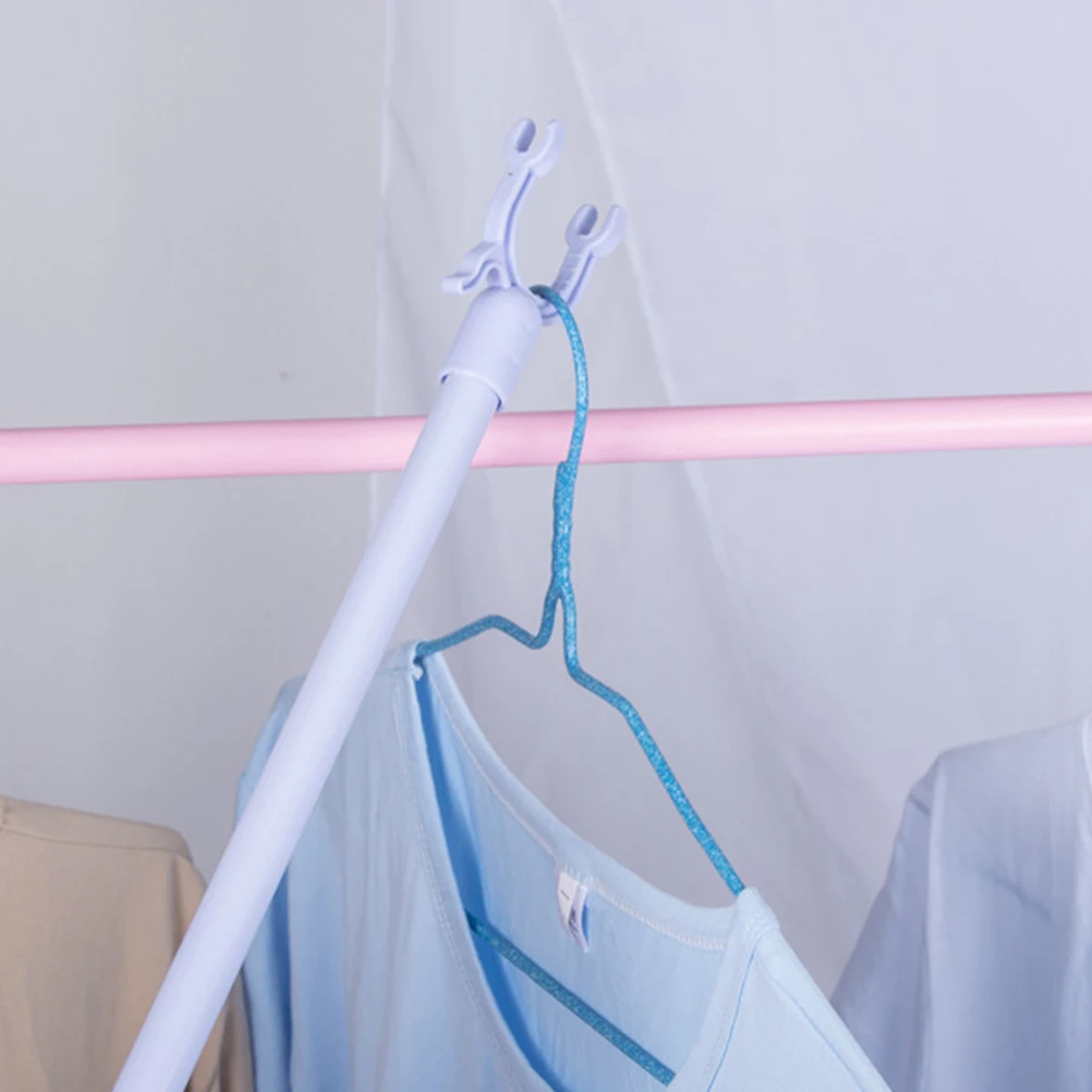 

4Sets Clothes Pole Fork Replacement Sturdy Plastic Head Handle Clothes Hanging Tool Drying Rod Parts Household Supplies