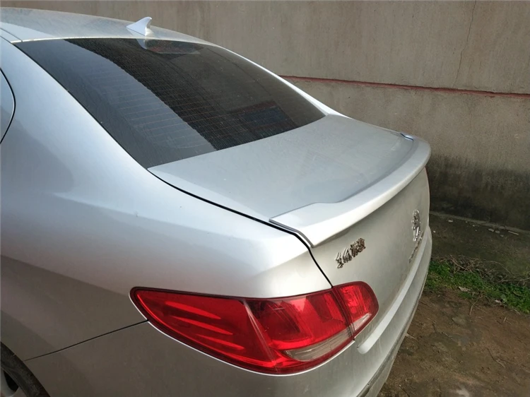 For Peugeot 408 Spoiler 2010-2013 Peugeot 408 spoiler High Quality  ABS Material Car Rear Wing Primer Color Rear Spoiler