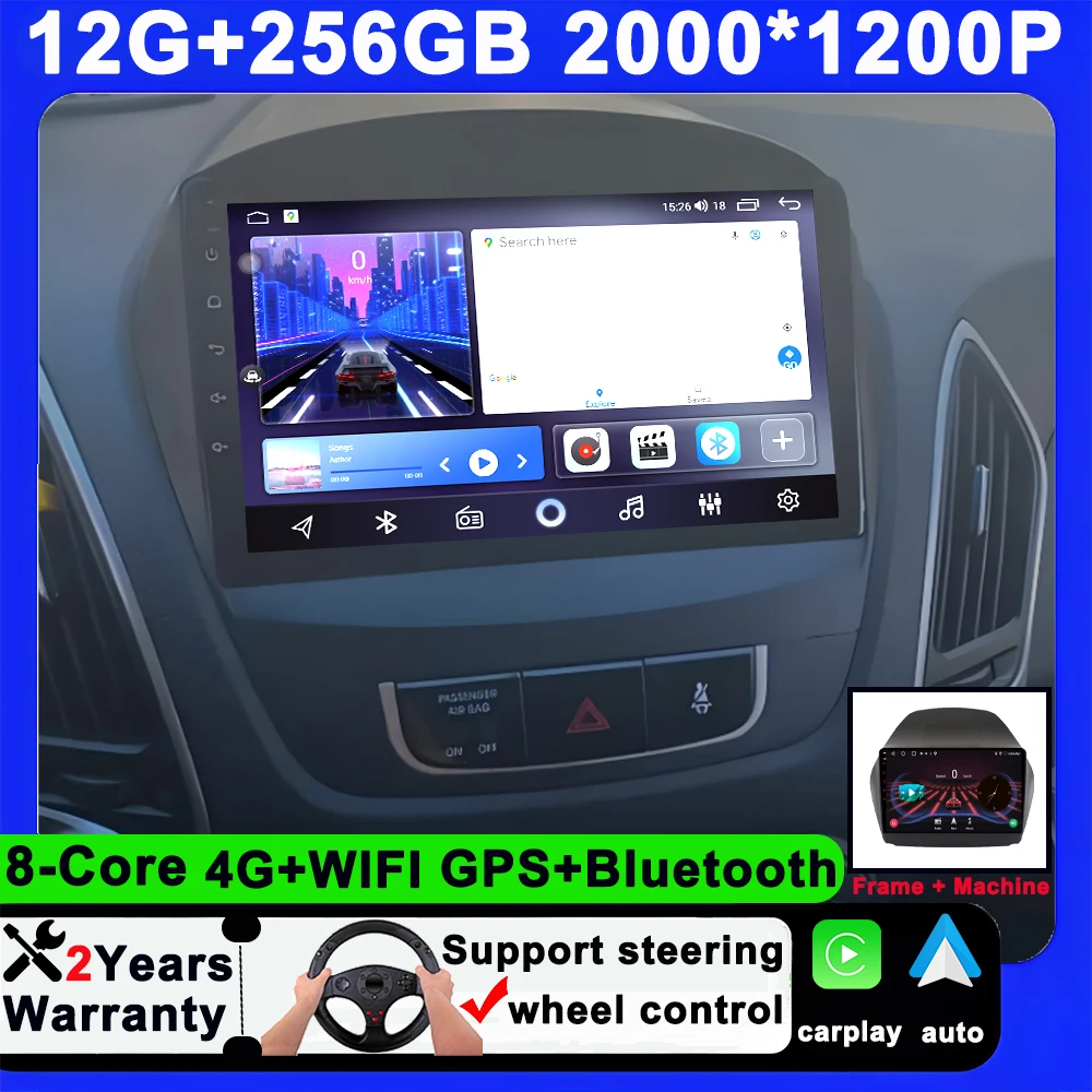 

Android14 Car Autoradio For HYUNDAI TUCSON IX35 2009-2015 4G Wireless Navigation GPS Voice CarPlay Multimedia Stero Video Player