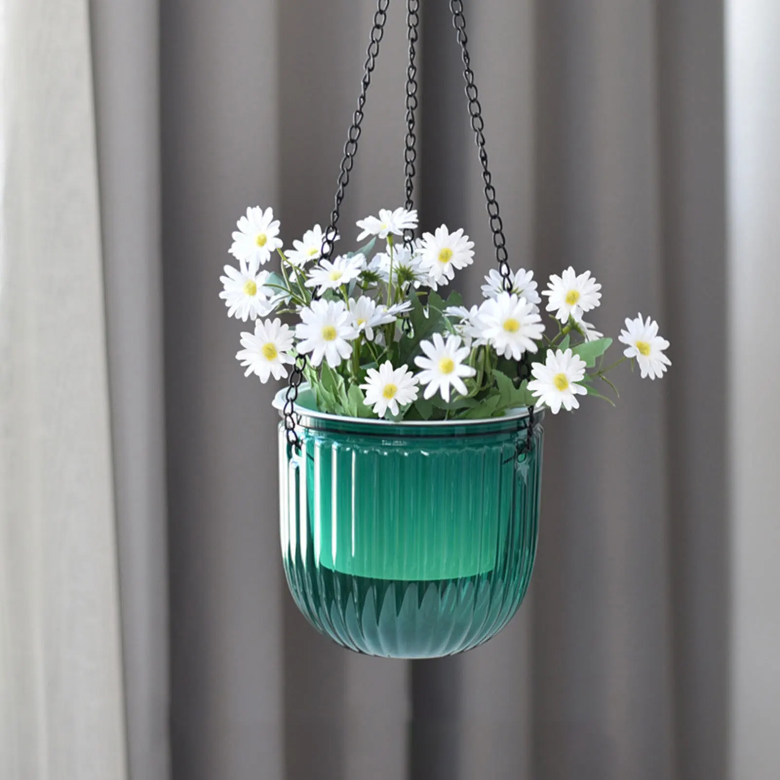 

Transparent Hanging Flowerpot Self Watering Plastic Planter Self Absorbing Water Hanging Planter Plants Lazy Flower Pot 2 Size