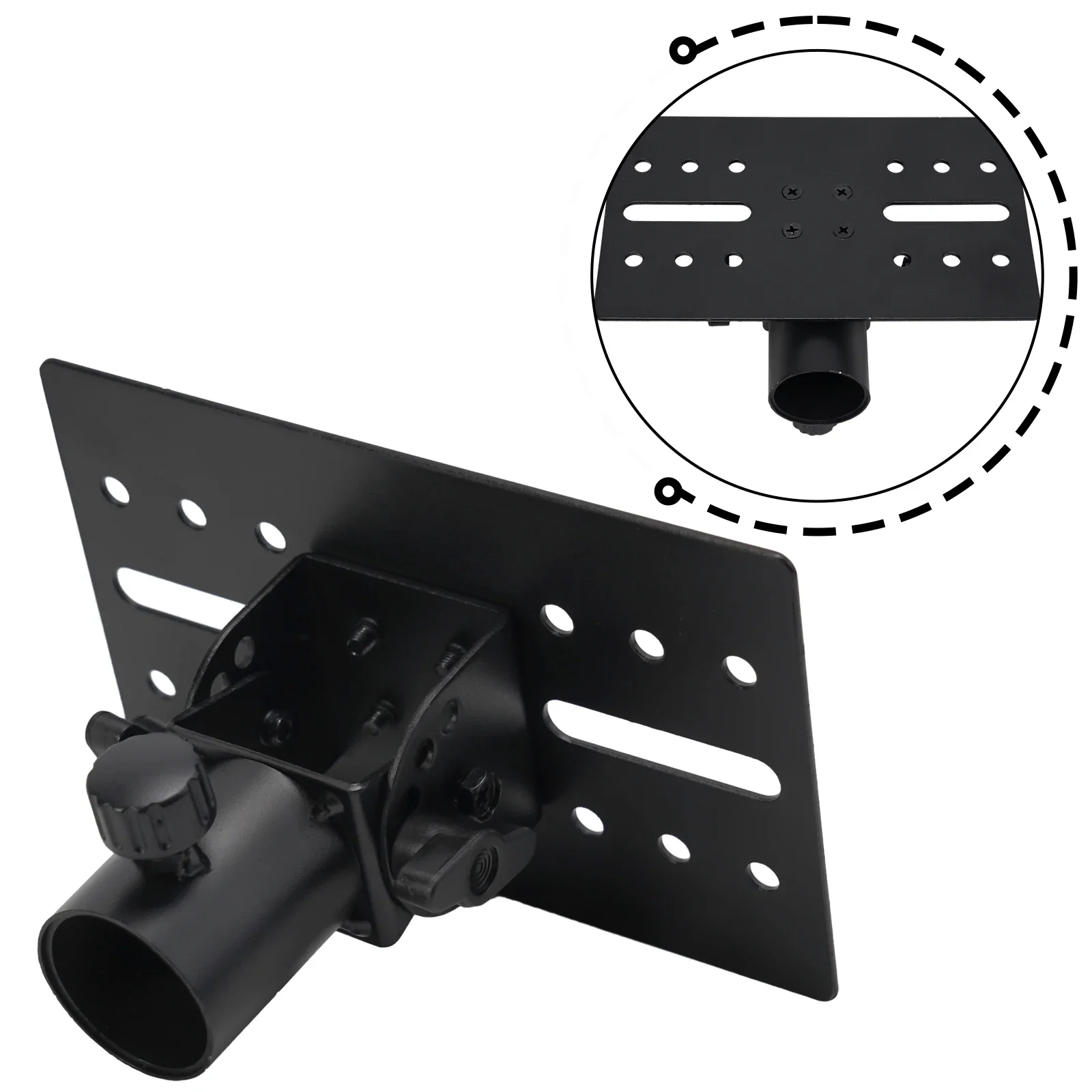 Rotatable Tripod Adapter Top Cap Bracket Metal Speaker Stand Adapter Practical Mount Tripod Pole Speaker Stand