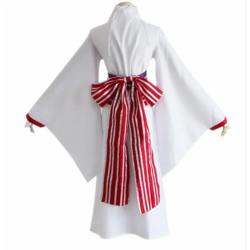 DY2025 애니메이션 노라가미 가난의 신 노라 화이트 기모노 + 벨트 + 헤드웨어 + 리본 + 핸드밴드 유카타 코스프레 의상 블랙 밥 숏