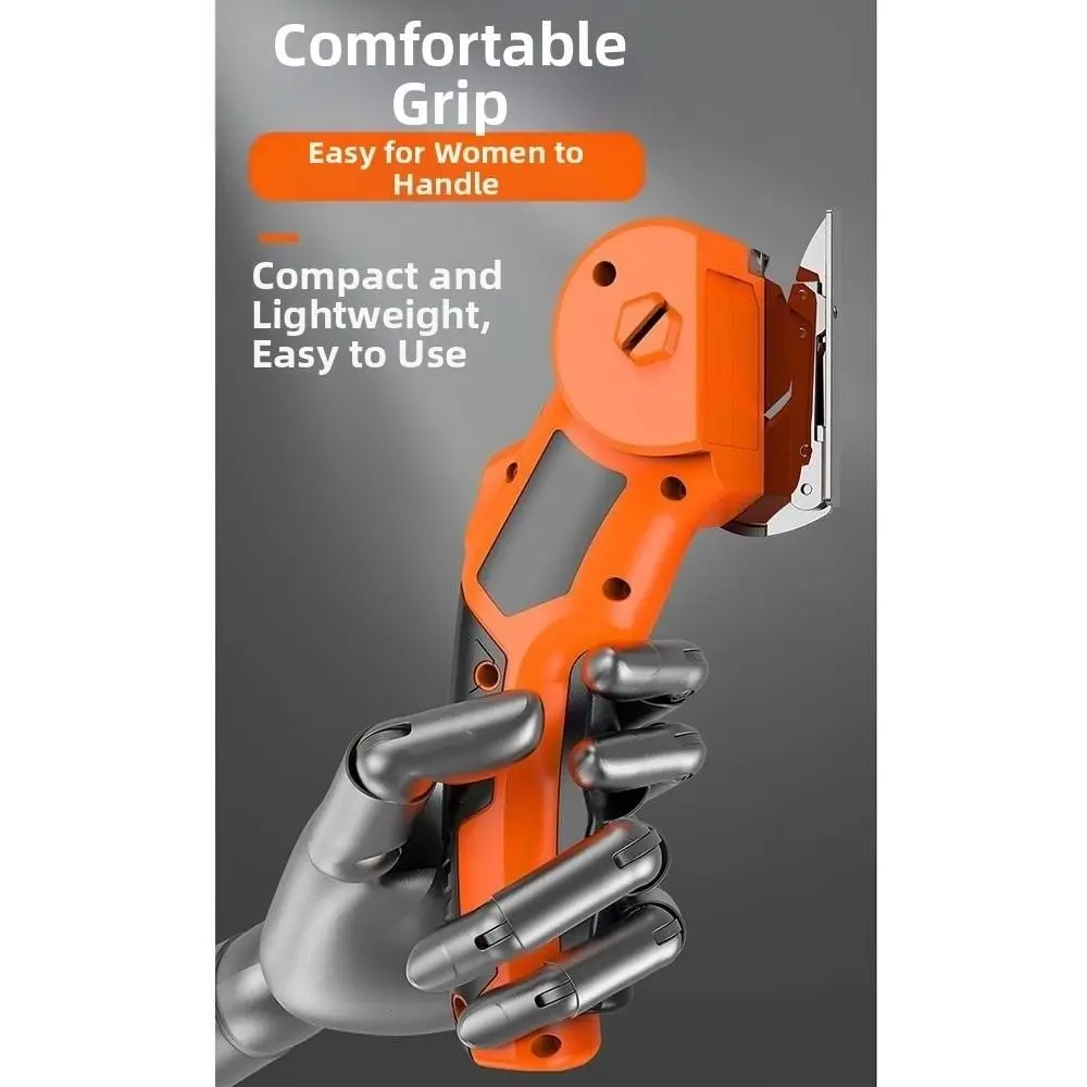 Safety Lock Electric Shears Fast Cutting Accurate Cutting Cardboard Cutter Comfortable Grip Non-slip Handle Rotary Scissors
