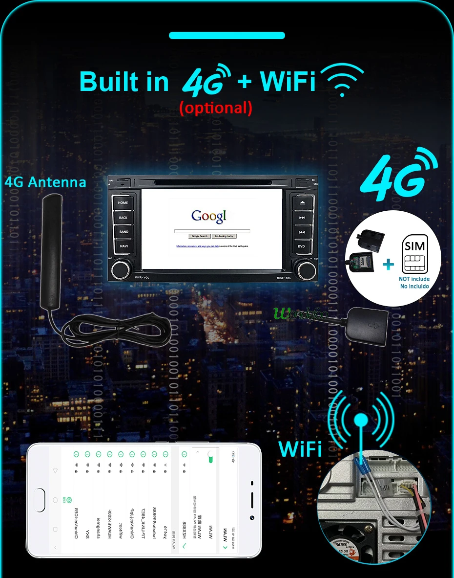 Android 15 Autoradio Carplay Android Auto Stereoanlage für Volkswagen VW Touareg Multivan T5 Transporter 2004-2009 2-DIN Autoradio BT – Detail 14
