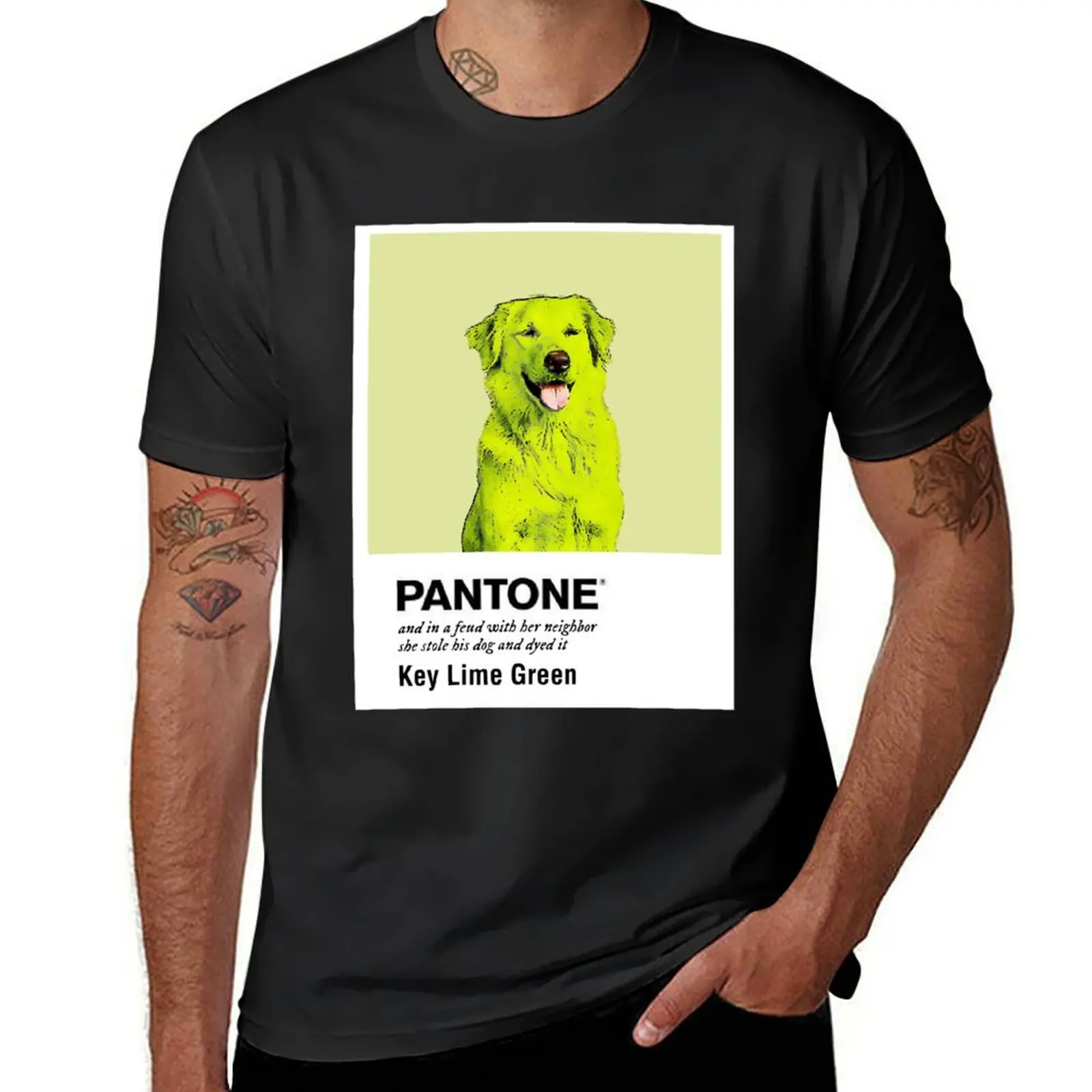 

Key Lime Green Dog (softer variant) T-Shirt korean fashion oversized Men's t-shirt