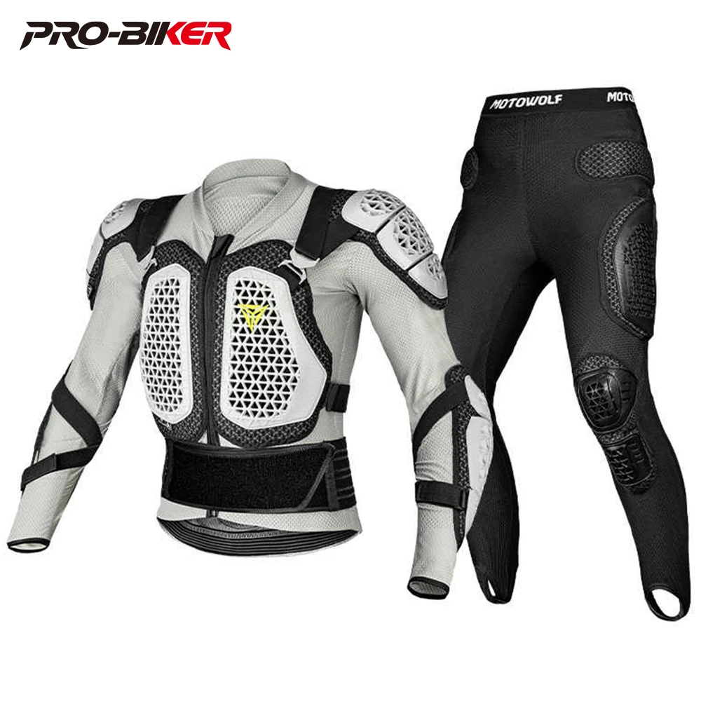 

New Motorcycle Jackets Men's Moto Pants Full Body Armor Protection Jackets Set Motocross Enduro Racing Moto Protective Equipment
