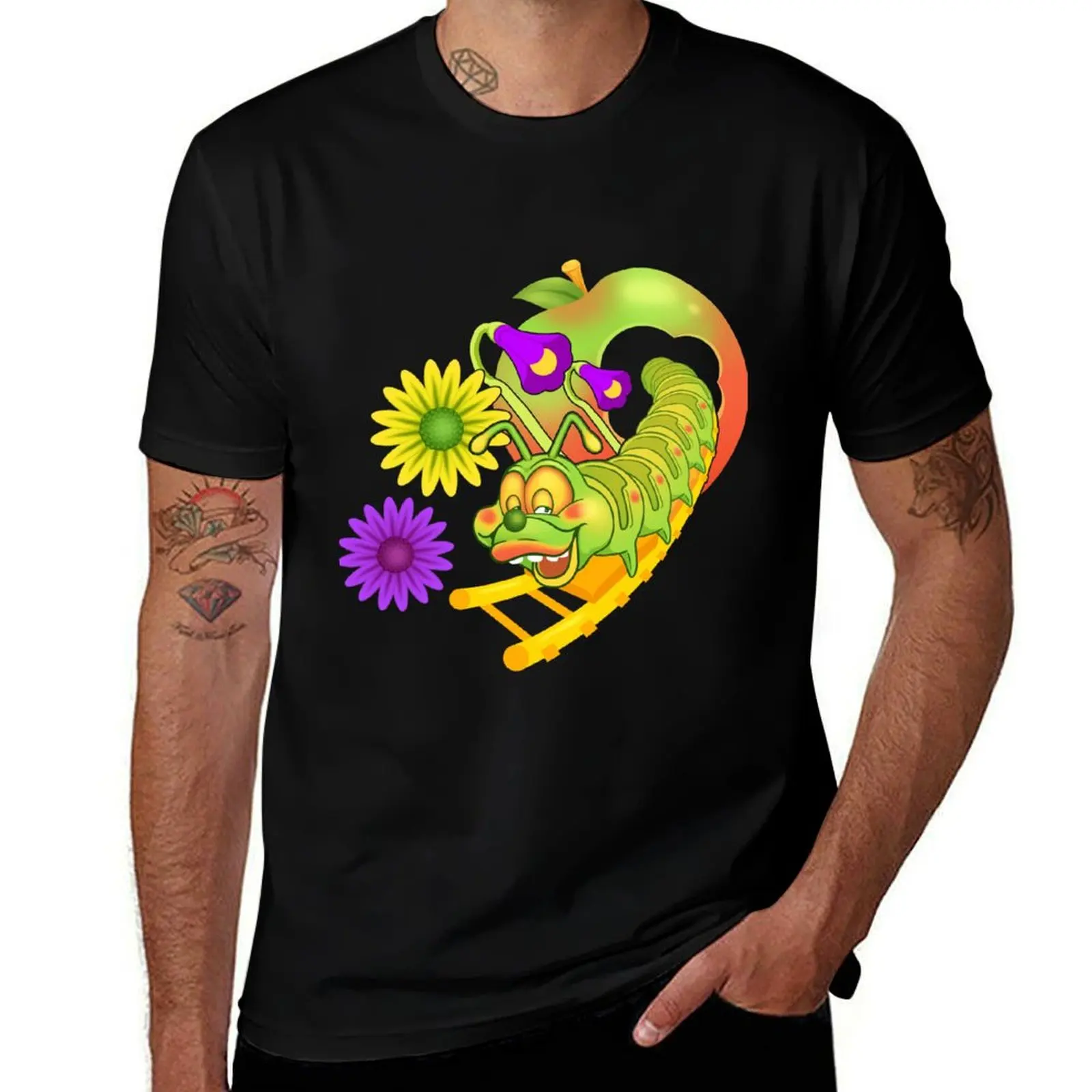 

WACKIEST WORM Roller Coaster T-Shirt korean fashion blanks valentines boutique clothes Funny t-shirts men clothes