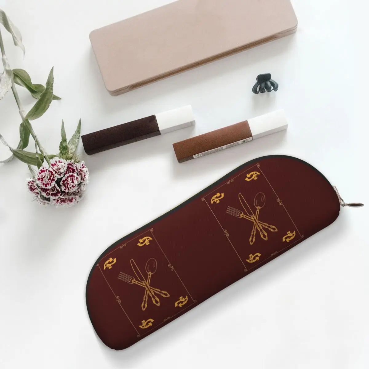 マジック器具を追加するだけゴールドボーダー鉛筆ケースペンホルダー収納文具用品大容量ペンボックス鉛筆バッグ