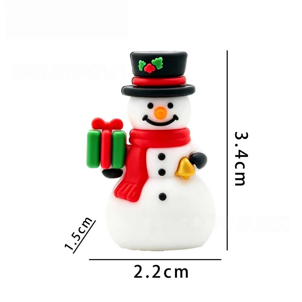 PVC Christmas Snowman Figurine, Mini Desktop Ornament, Winter Micro Landscape Craft, Festive Table Decor, 10-50 PCS Available