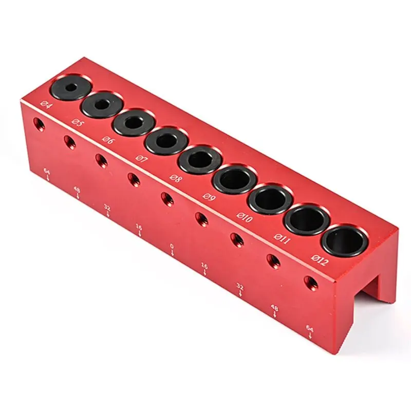DT17 Portable Woodworking Clamp Drill Guide, Self-Centering Vertical Hole Locator, Aluminum Alloy Hole Punch for Carpenter
