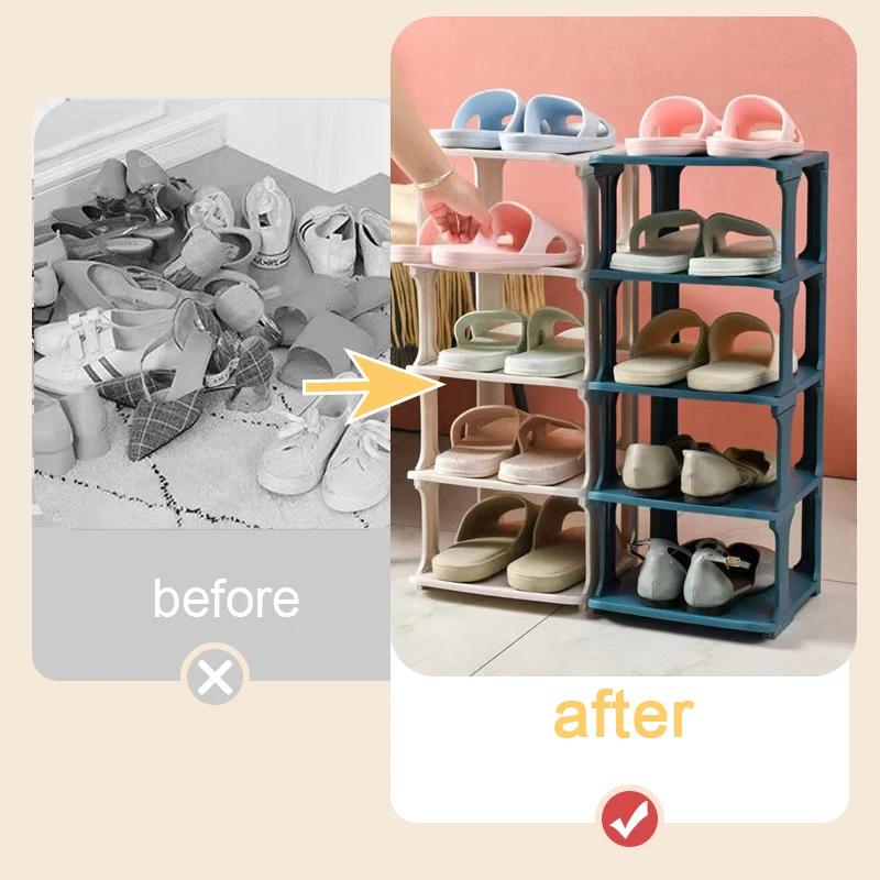 Shoe Cabinets Storage Multi-layer Storage Rack Saving Space  Portable for Door Wall Corner Organizer Shoe Cabinets