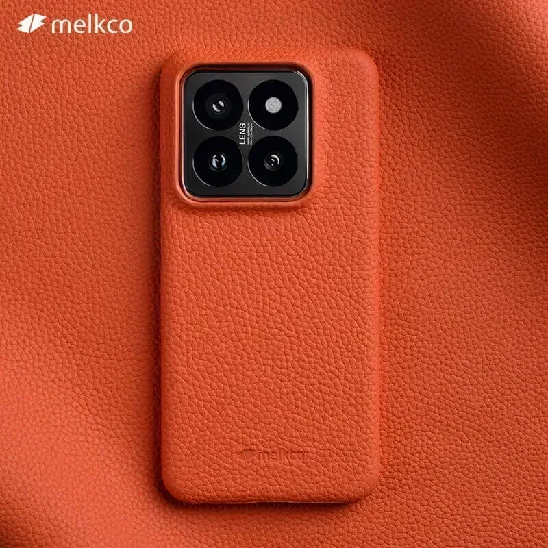 

8-цветный бренд Melkco для Xiaomi 14 Pro Mi 14 Mi14 Business, натуральная кожа, задняя крышка для мобильного телефона, чехол из натуральной яловой кожи