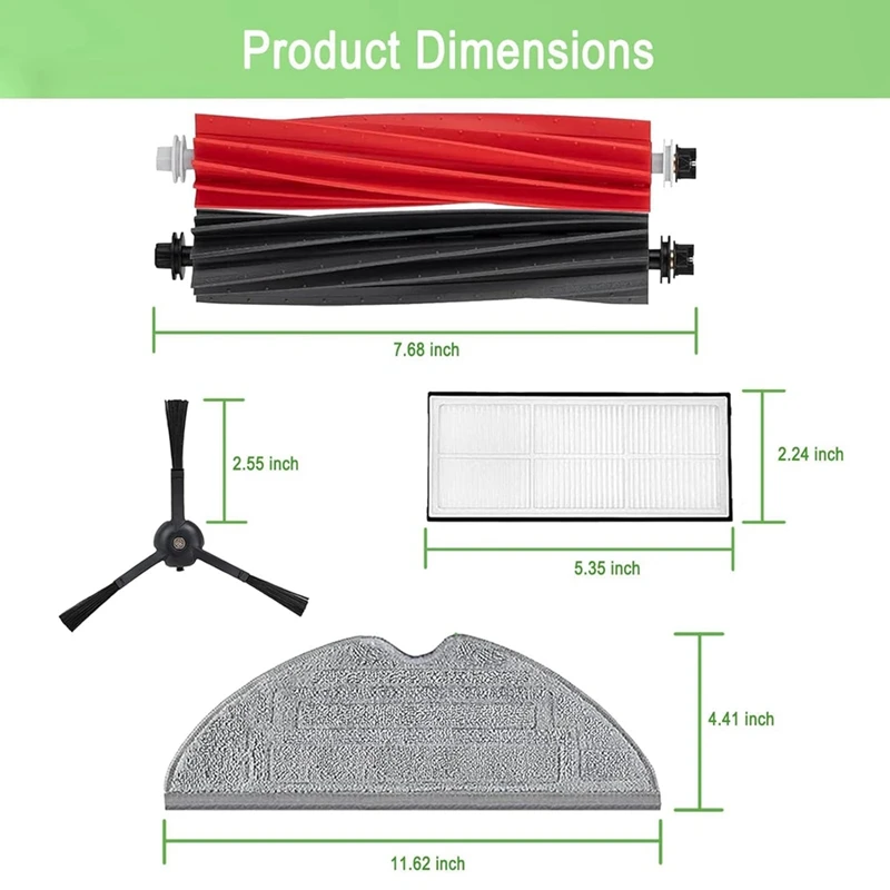 로보락 울트라 로봇 진공 청소기 메인 사이드 브러시, HEPA 필터, 걸레 천 패드 액세서리, S8 S8 + S8 프로