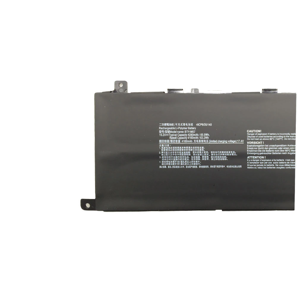 Imagem -03 - Brandnew Genuíno Original Bty-m57 15.2v 65wh Bateria do Portátil para Msi Gp66 Gp76 Ms17k3 Leopardo 10ug Série