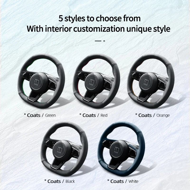 Auto Hand-stitched Steering Wheel Cover For ZEEKR 001 Suede Comfortable And Breathable Car Interior Accessories