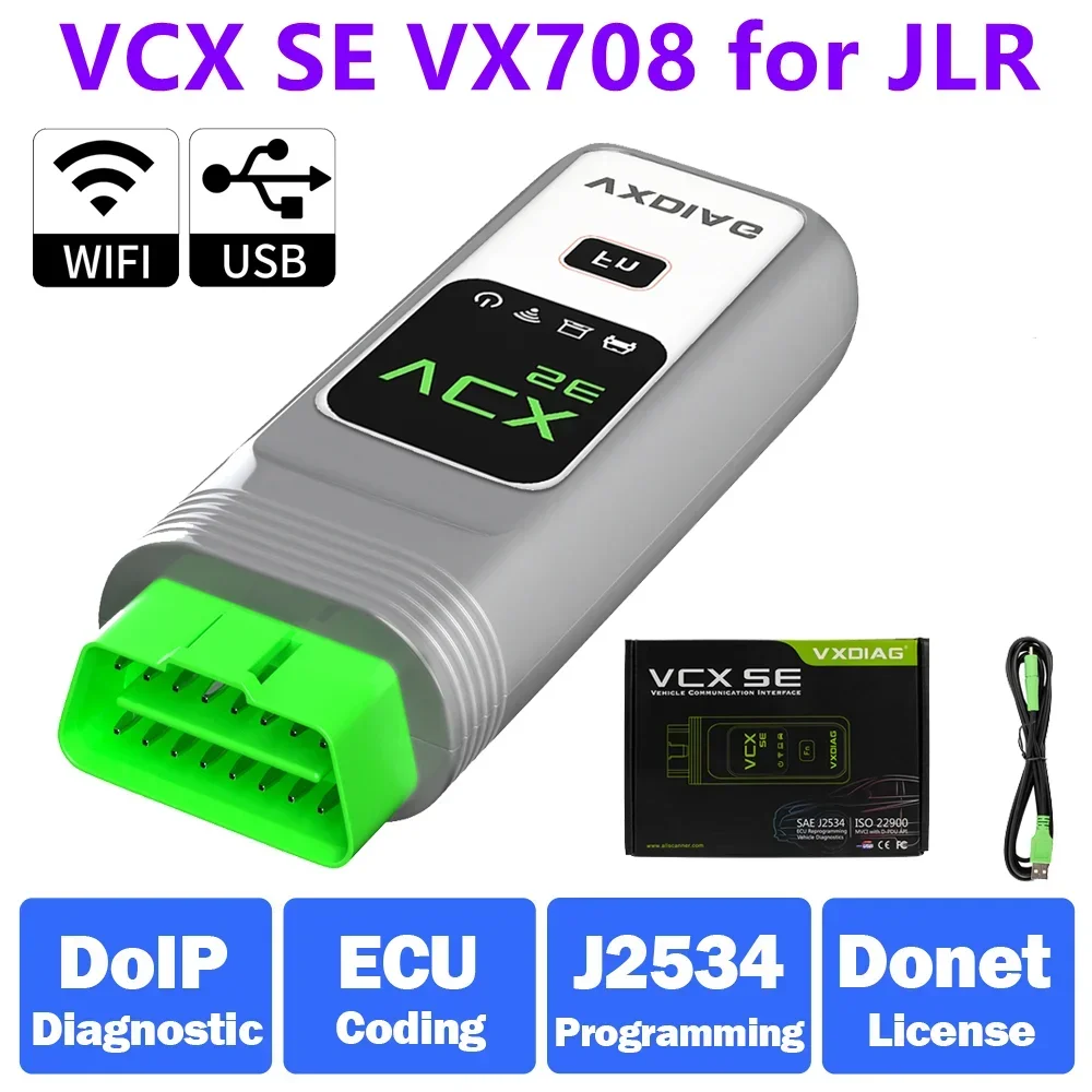 VXDIAG VCX SE FOR JLR DOIP Allscanner OBD2 Car Diagnostic Scanner Pathfinder SDD ECU Coding J2534 Programming Tool