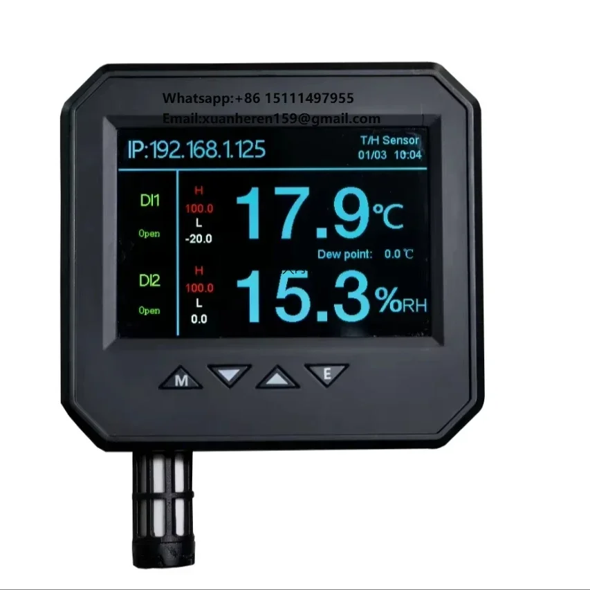 Power Over Ethernet Remote Sensor with Temperature and Humidity Data Logger for Server Room