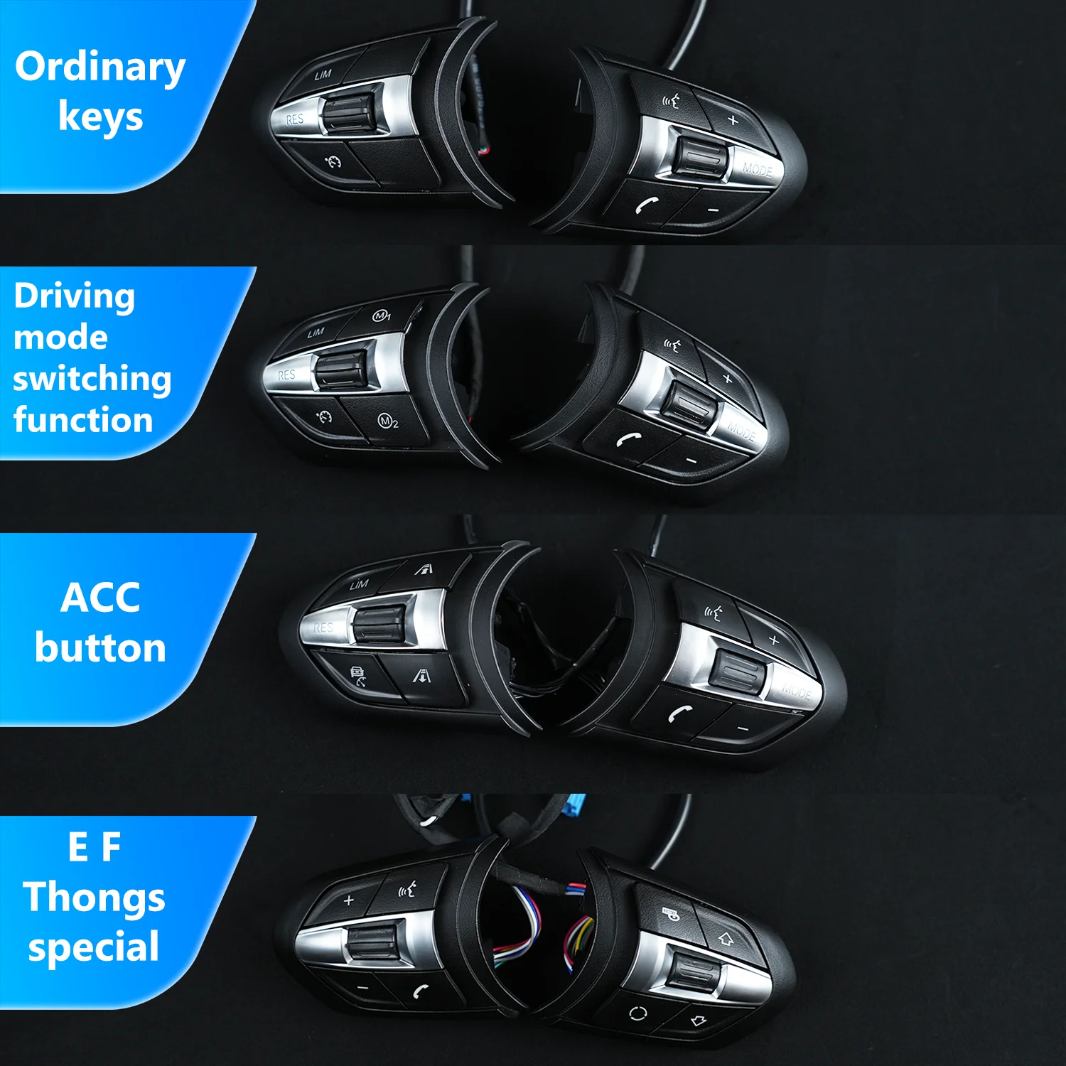 Für BMW 3er 5er F20 F30 F31 F35 F10 F11 F18 E90 E91 E92 E93 Lenkradtasten und ohne M1 M2 Tasten – Detail 1