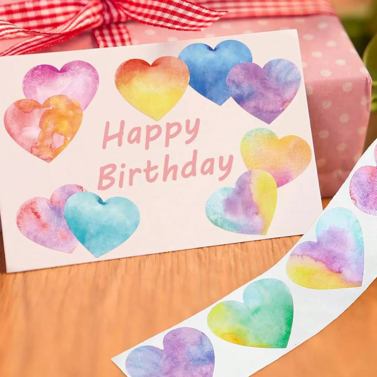 100-500pcs Red Heart Stickers for Valentine's Day 2.5cm Baking Packaging Sticker Envelope Seals Love Decorative Stickers