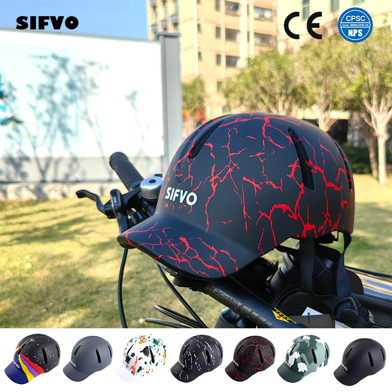 SIFVO Adult Stylish Bike Helmet Men and Women Cycle Helmet for Road Cycling Urban commuting Scooter Retro Baseball cap helmet