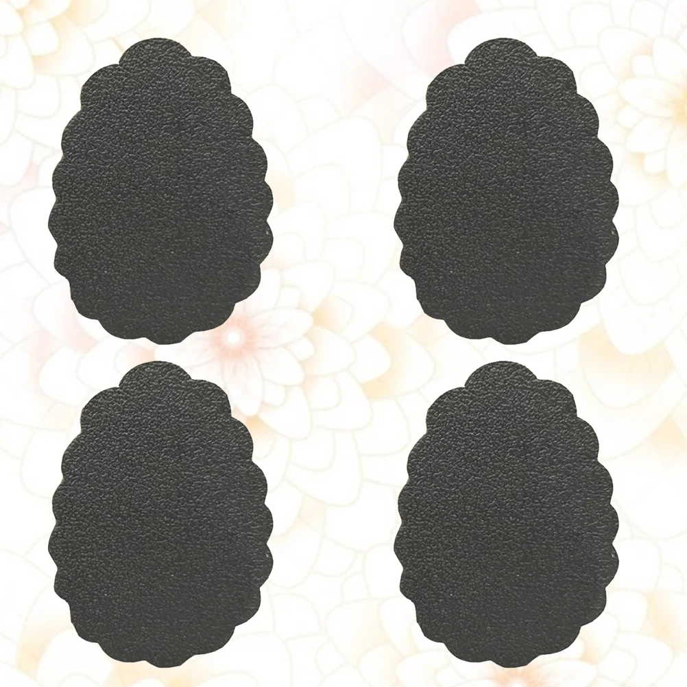 

4 Pcs Anti slip Insoles for High heeled Shoes Black Rubber Half Sole Pads Frosting Surface Non slip Grip Forefoot Cushion Easy