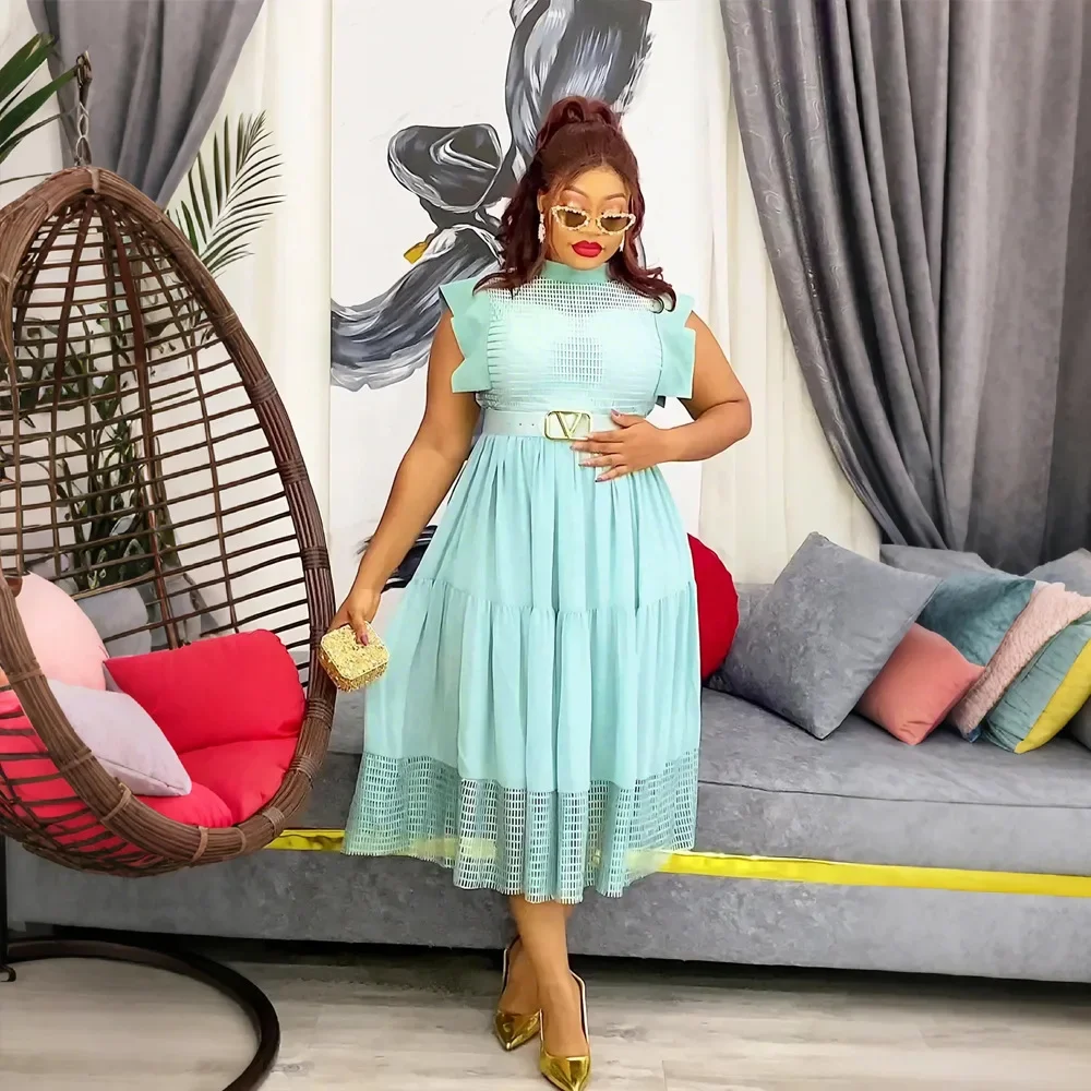 african dress styles for ladies 2024 2024 Ladies Kaftan Dress, Satin Printed, One Size African Long Dress With Headscarf