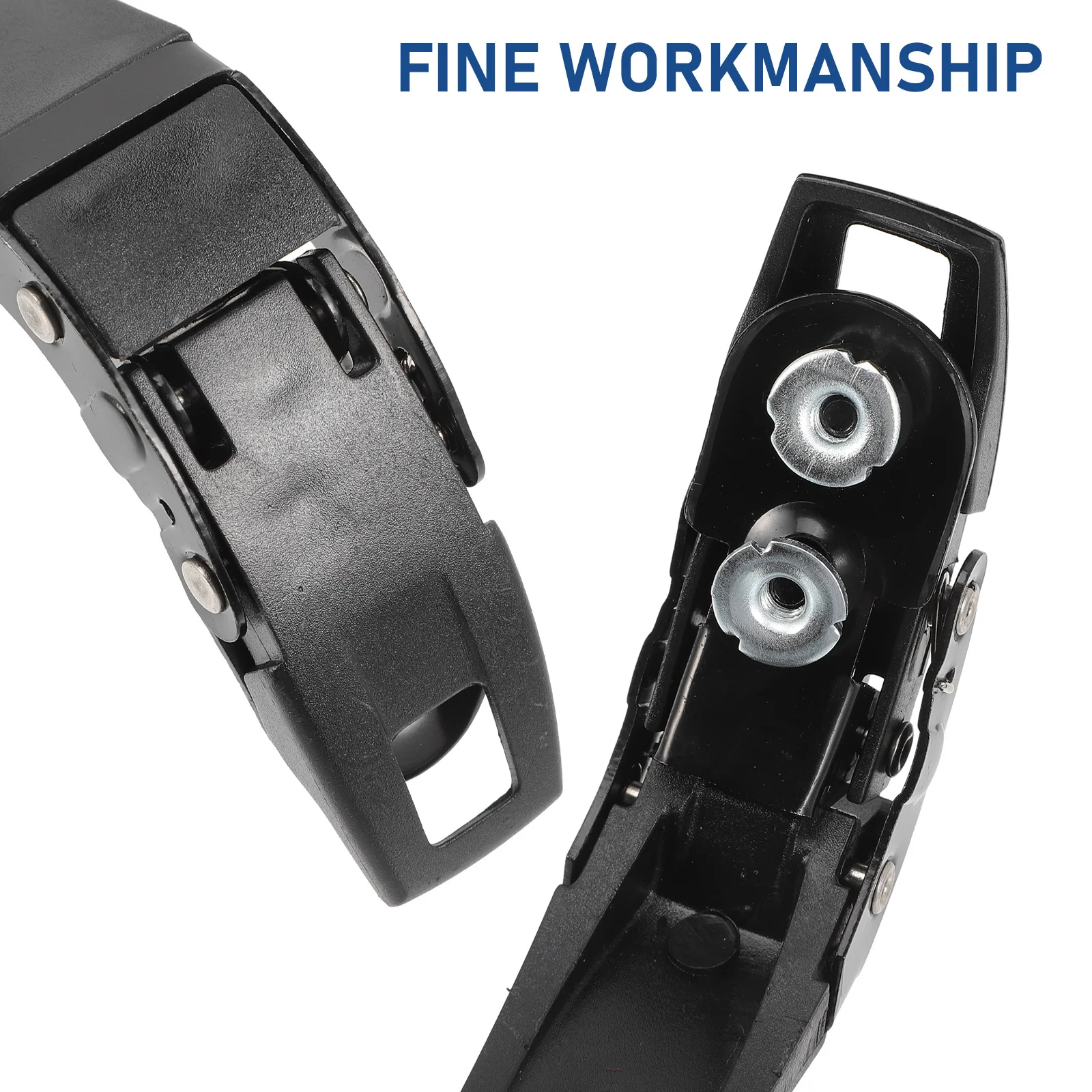 قطعتان من أشرطة تثبيت التزلج الدوارة الاحترافية المتينة لأحذية التزلج مع حزام تثبيت تزلج بتصميم ثابت