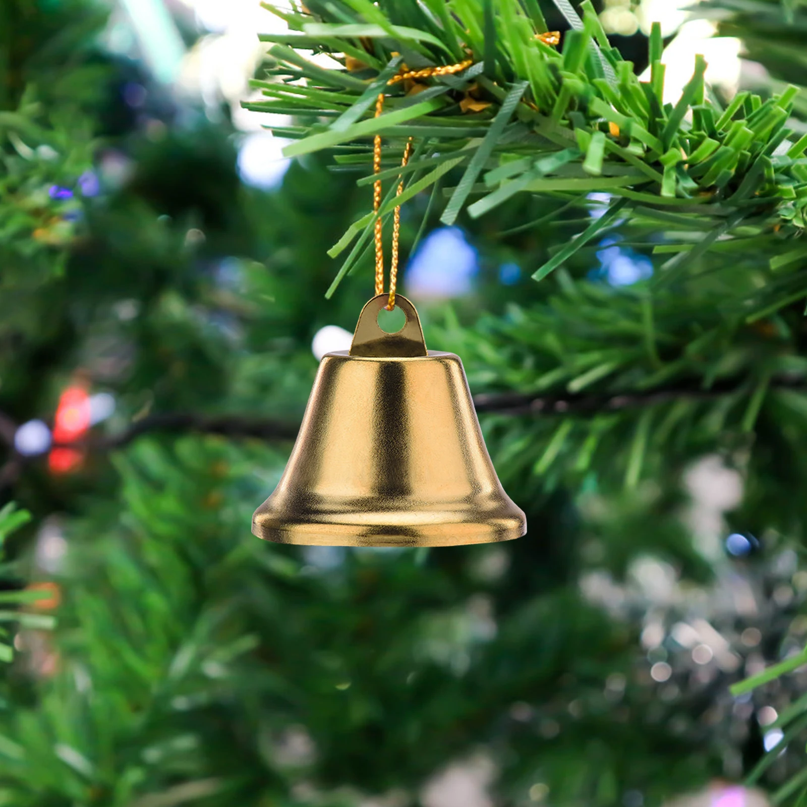 Christmas Golden Retro Ornaments Small Bells Crafts Festival Handmade Home Party Supply Xma Iron For Christmas Tree Wind Chimes