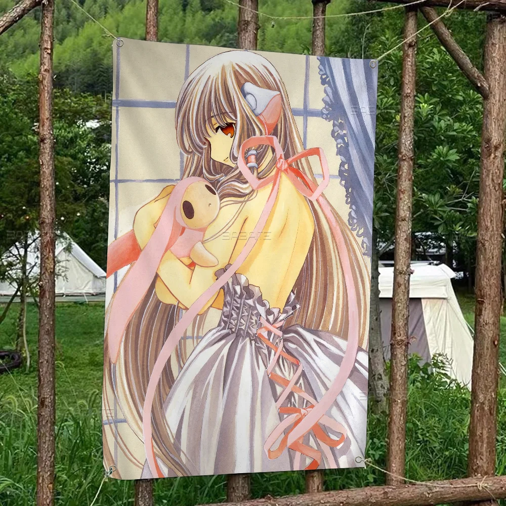 Anime Chobits Retro Flags Multiple Choice Living Studio Booth Interior Decoration Banner