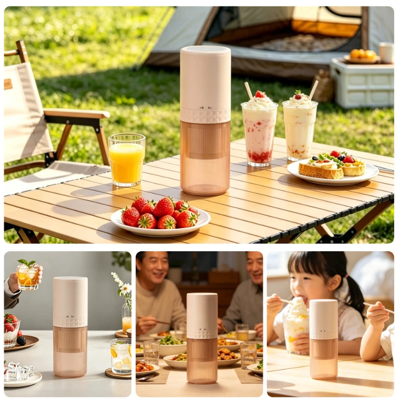White Household small ice machine full-automatic electric Shaved ice household portable ice sander multi-function ice breaker view 4