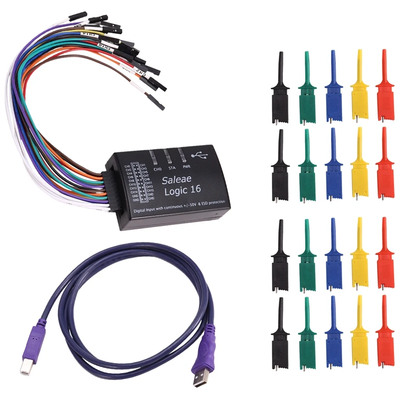 

A83I-Logic USB Logic Analyzer For Official Version Sample Rate 100M 16 Channels Instruments