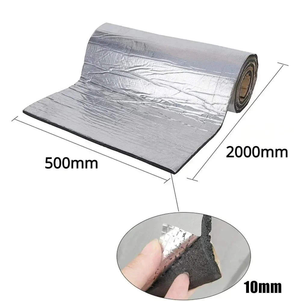 Sound Deadener Mat Auto Akoestische Thermische Mat Geluiddichte Wandpanelen Auto Deadening Geluidsisolatie Matten voor Auto 5/10mm 200x50cm - afbeelding 1