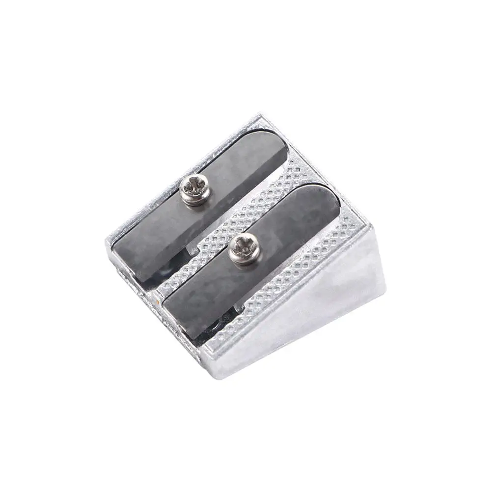 1/5pcs Simple Silver Pencil Sharpener Metal Lovely Stationery Metal Steel Blades Pens Cutter Tool School Office Supplies