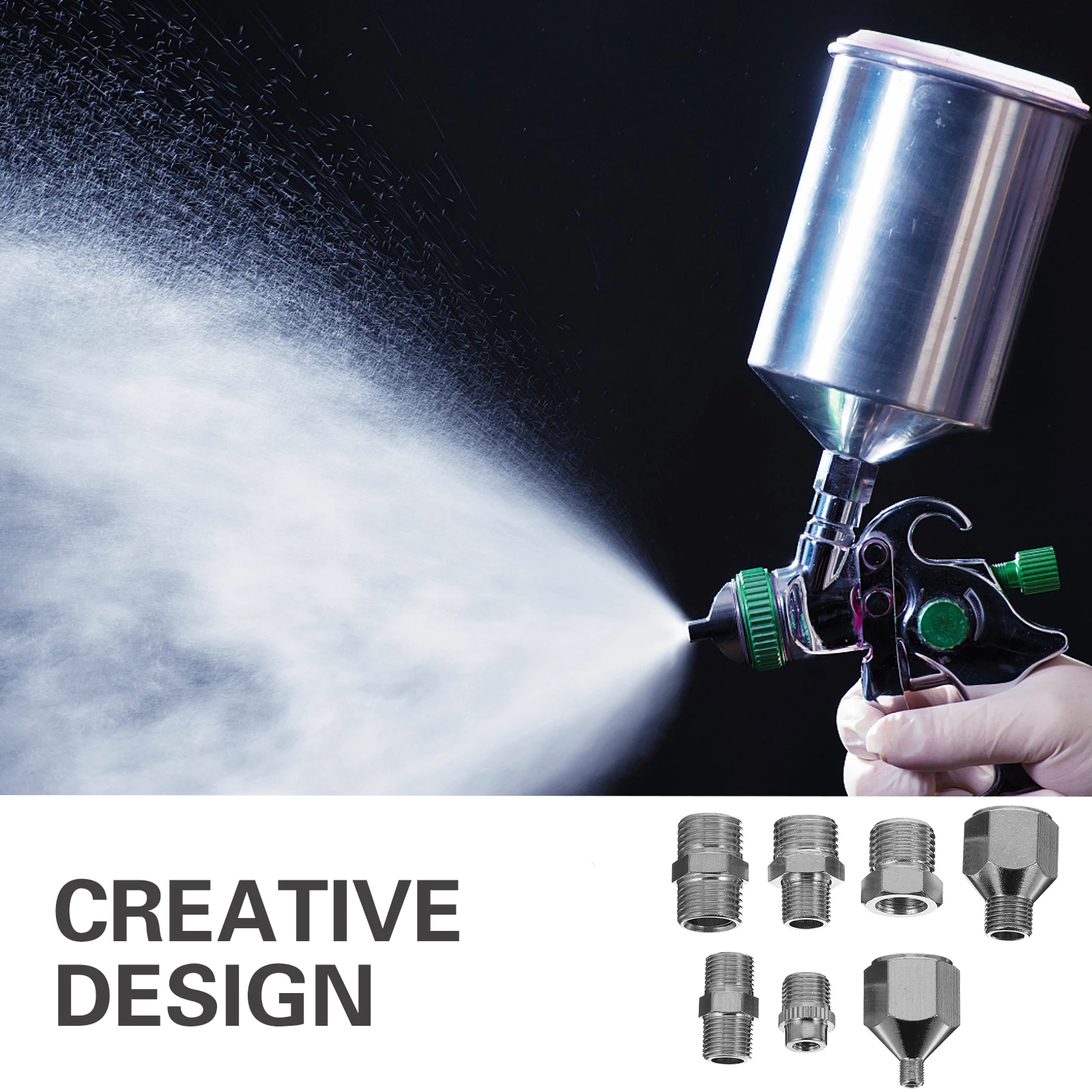 

1Set Airbrush Adapter Quick Release American Style Durable Rustproof for Car Painting Cake Decorating Craft Making Airbrush