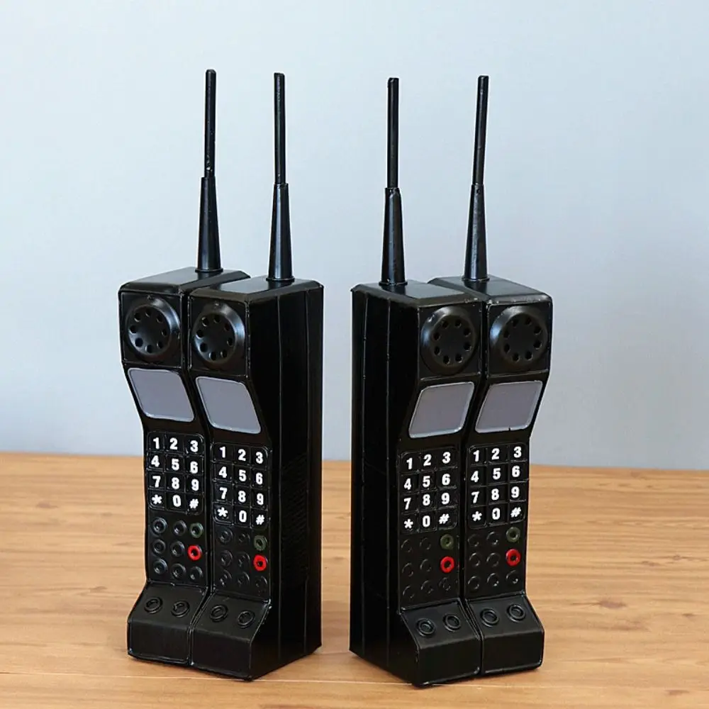 Picture 4: Simulation Vintage Telephone Model Cellular Phone Iron Material Retro Phone Prop Old Fashioned Hand Phone