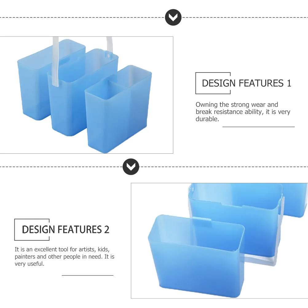 Pencil Bucket Plastic for Cleaning Paint Brush Container Tub Brushes Multifunction