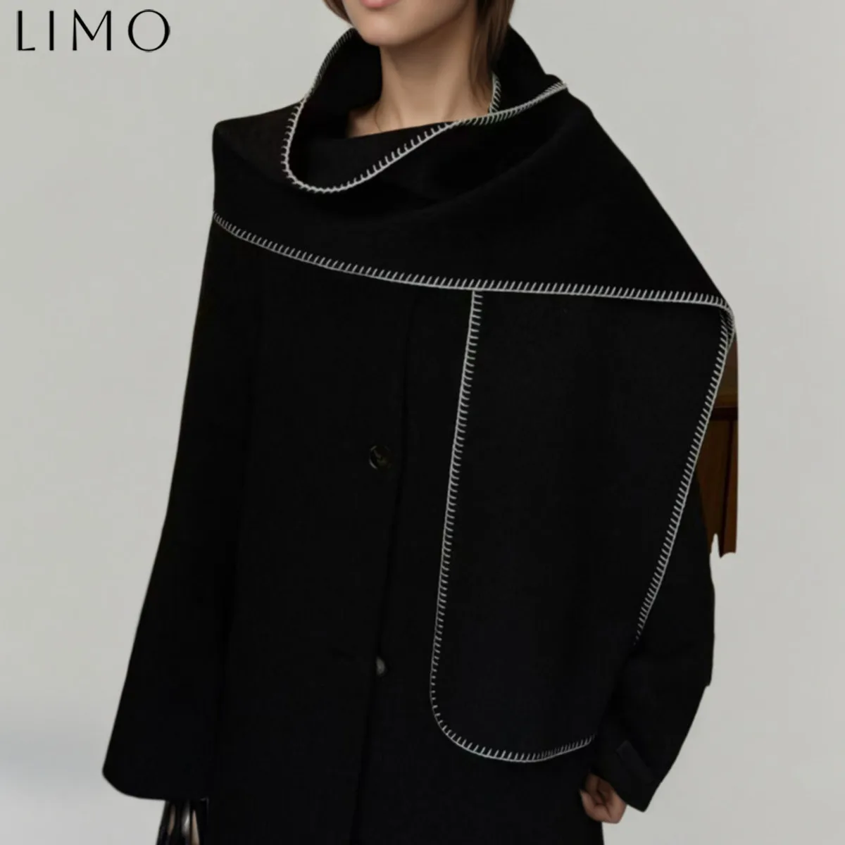 

LIMO Retro Warm Short Coat Women's Wool Cotton Commute Jacket, Chic Designer Easy Wear for Autumn Winter Daily Outing