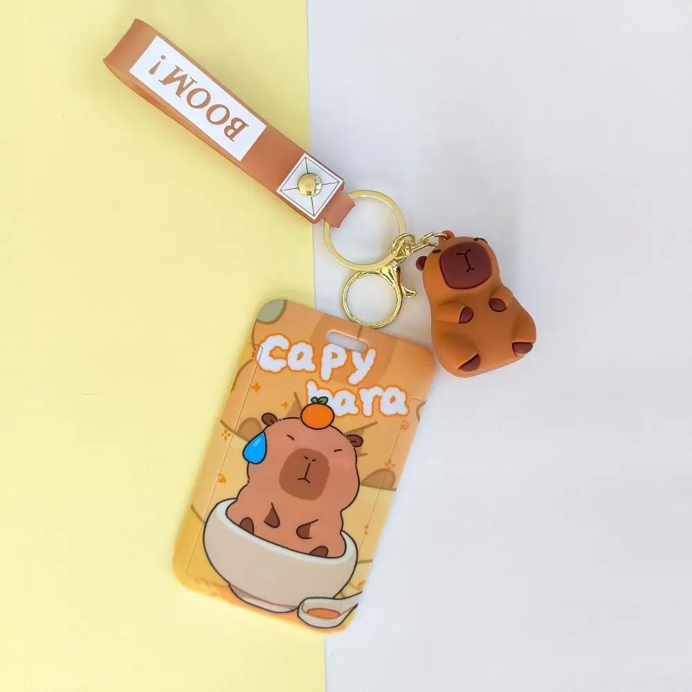 Cartoon Tier Capybara Kartenhalter Tragbare Kawaii Capybara Fotokartenhalter Niedliche Ins Capybara Bus Kartenhülle Outdoor