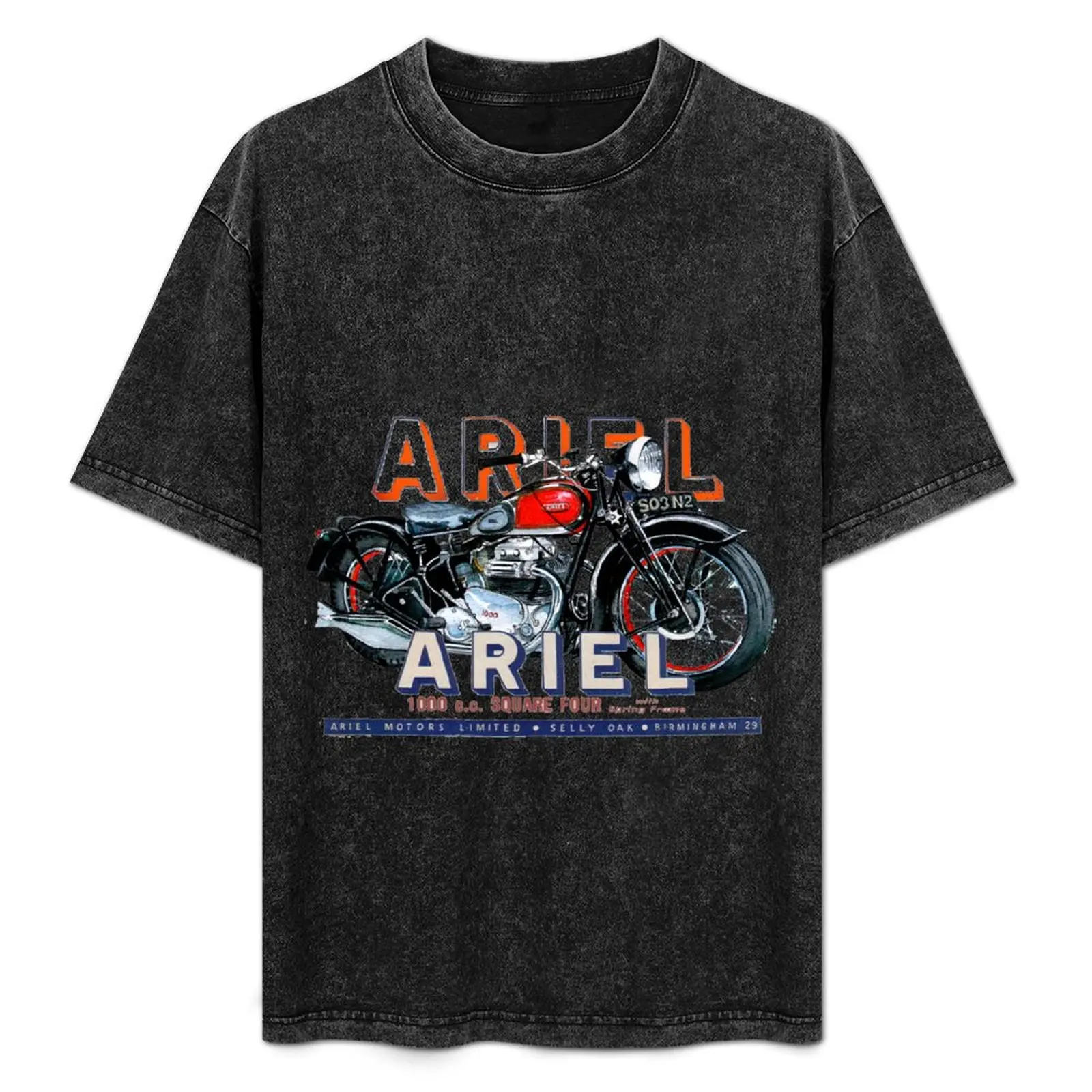 

ARIEL Square Four T-Shirt Lightweight Cooling Short Sleeve Tee