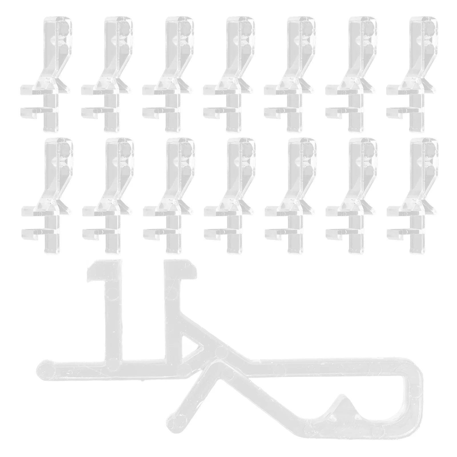 

20pcs Window Clips Replacement Transparent Blind Clips Wear Resistant Valance Clamps For Home Office Hotel Use Invisible Valance