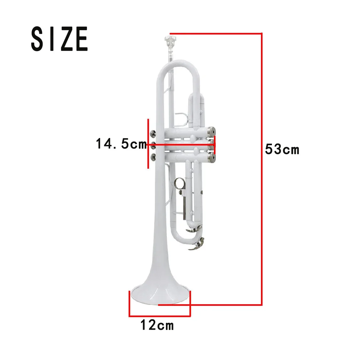 SLADE Bb Trumept Standard Brass Trumpet Brass Musical Trumpet with Mouthpiece Gloves Cleaning Cloth for Stage Band Performance